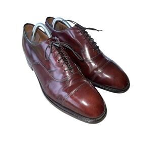 Johnston & Murphy Optima Mens Melton Oxford Size 8 D/B Brown Cap Toe Shoe USA